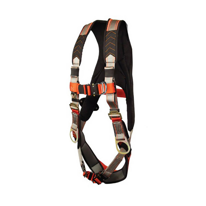 Maximus Specialty 5-Point Full Body Safety Harness -two side D-rings – EVA Foam Padded, X-Strap Back, ANSI/OSHA Rated