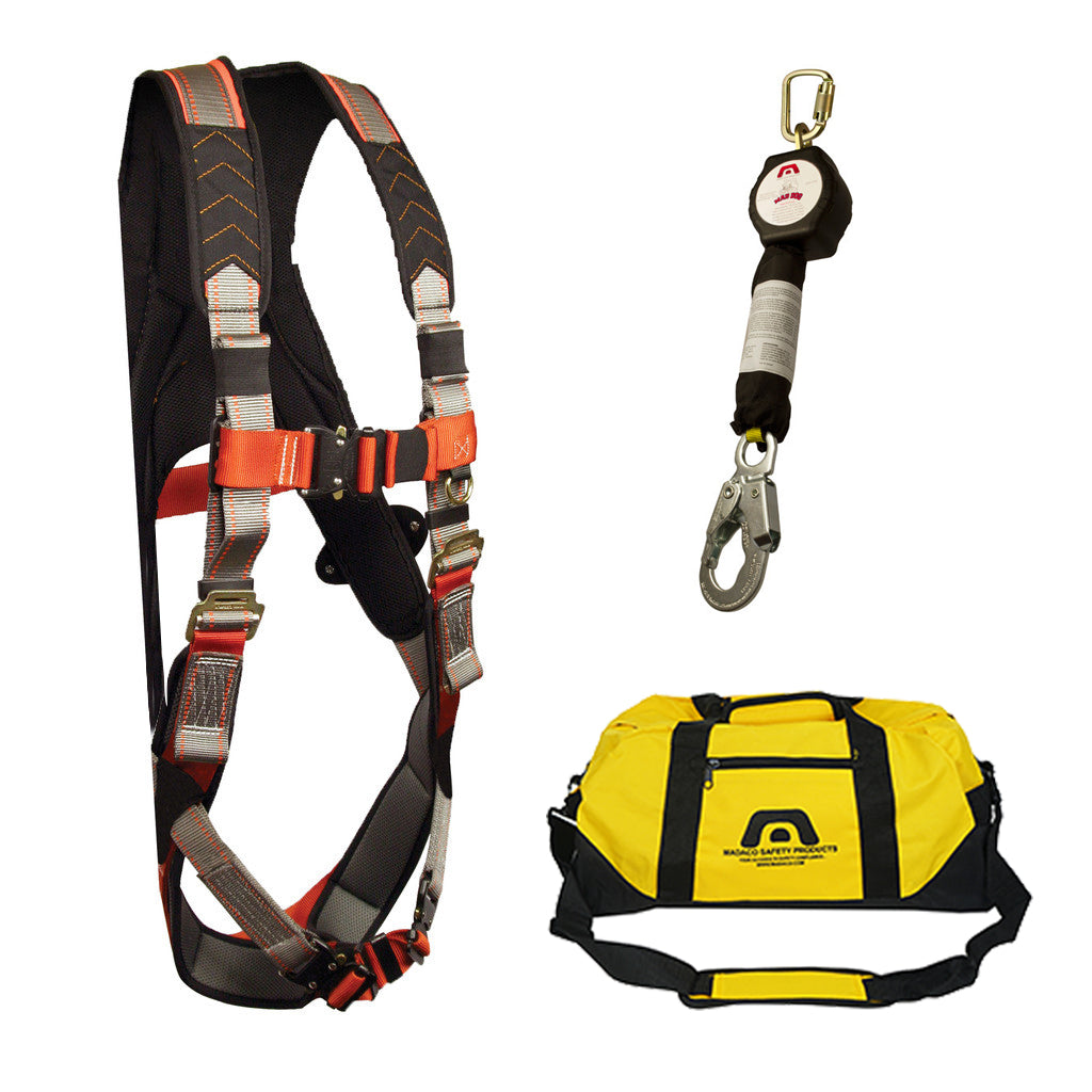 Maximus Fall Safety Harness with Mad Dog 6ft Self Retractable