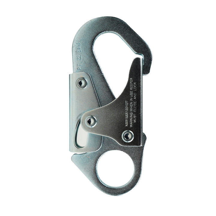 double locking industrial snap hook silver zinc steel
