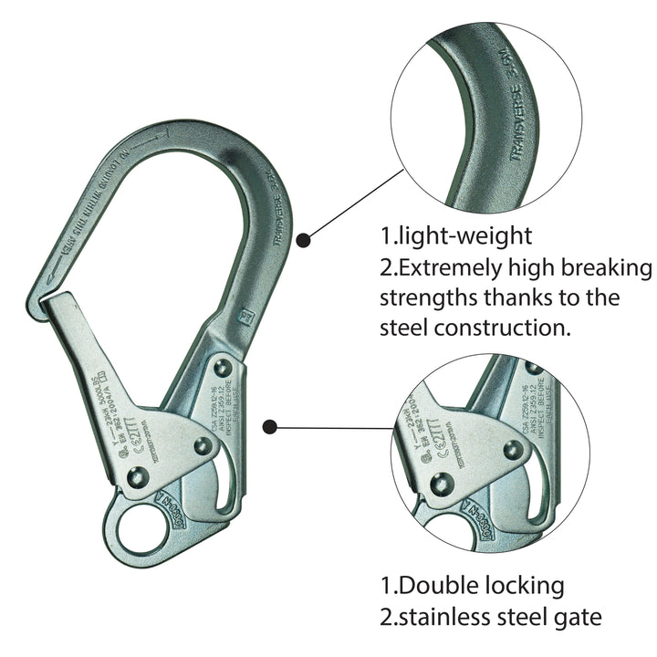 cadmium finished rebar hook for fall arrest and safety