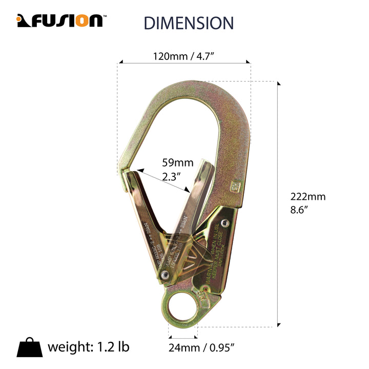 2.25 inch gate industrial snap hook for scaffolding