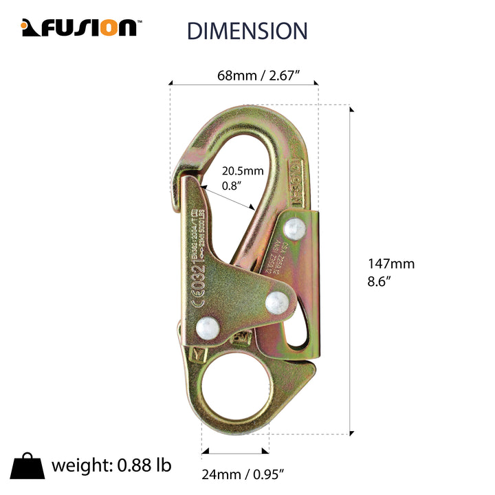 Maxi-2 Double Locking Steel Snap Hook
