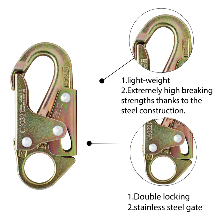 Maxi-2 Double Locking Steel Snap Hook