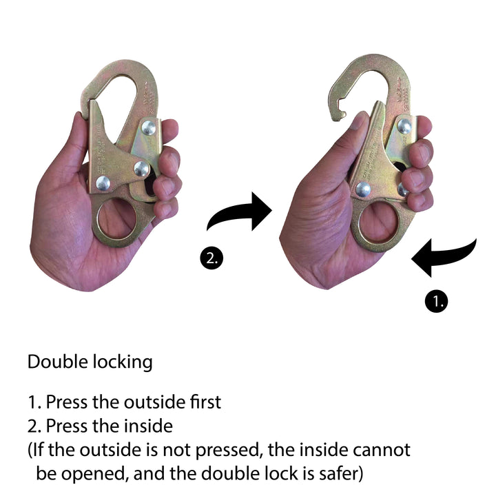 Maxi-2 Double Locking Steel Snap Hook