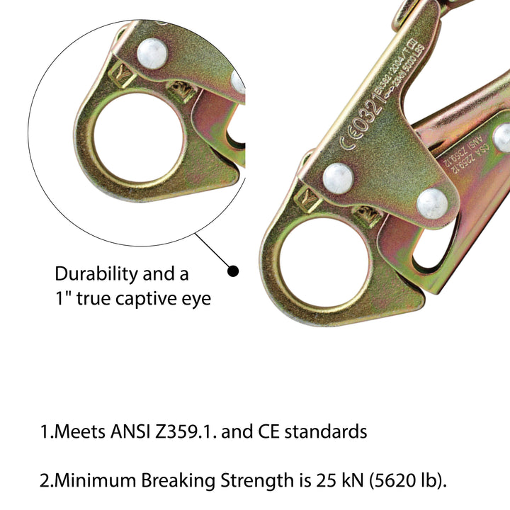 Maxi-2 Double Locking Steel Snap Hook