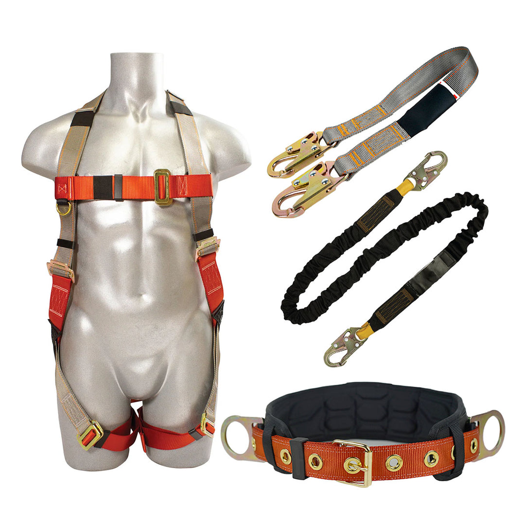 PRO-TUFF Boss Full Body Harness and Body Belt Combo Kit
