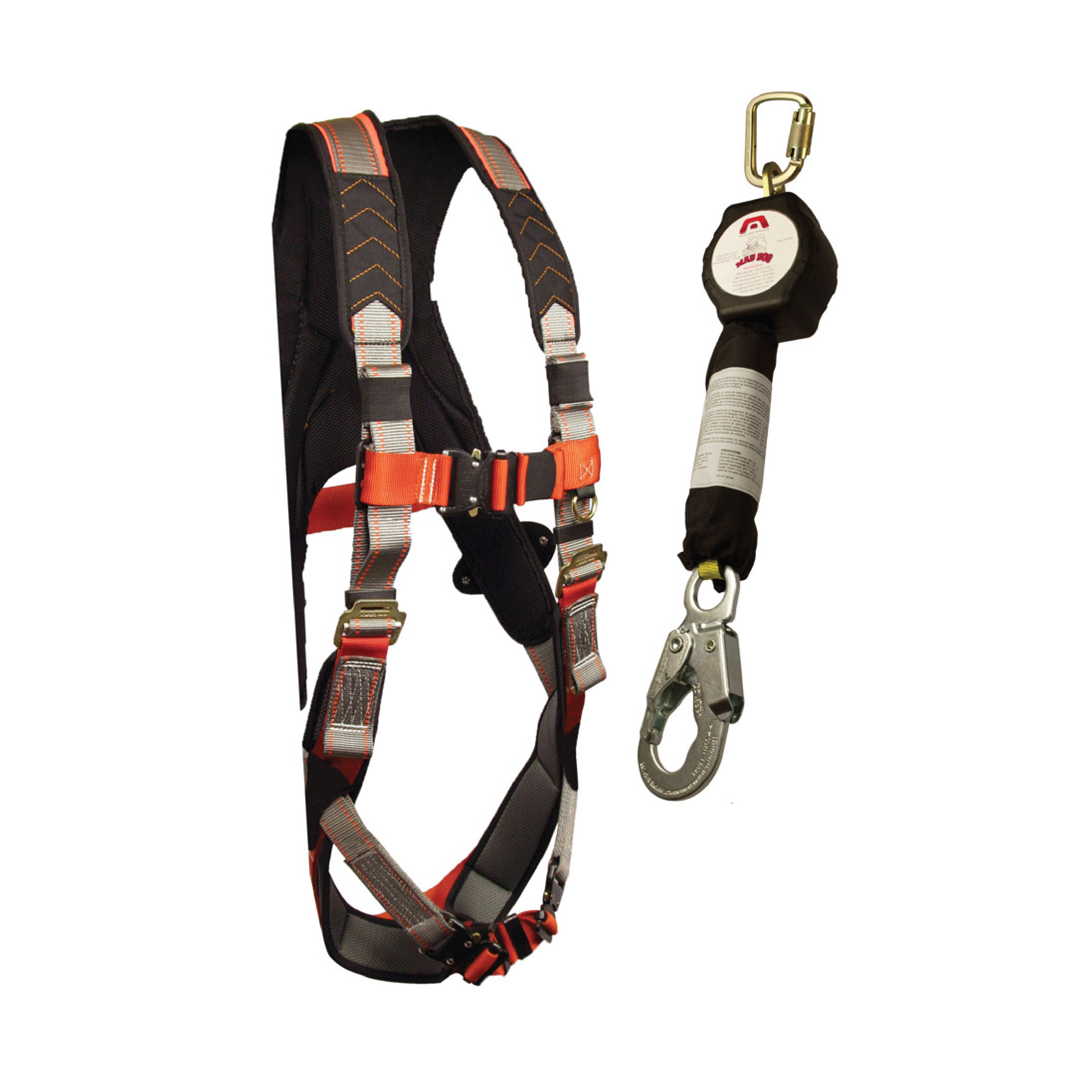 Madaco's Maximus harness w/ Mad Dog 6ft Self Retractable Lanyard – Madaco  Safety Products
