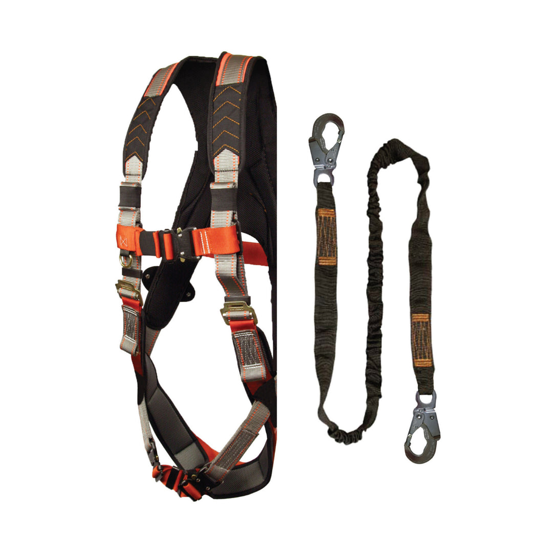 Madaco Maximus black full body harness w/ fall arrest Lanyard