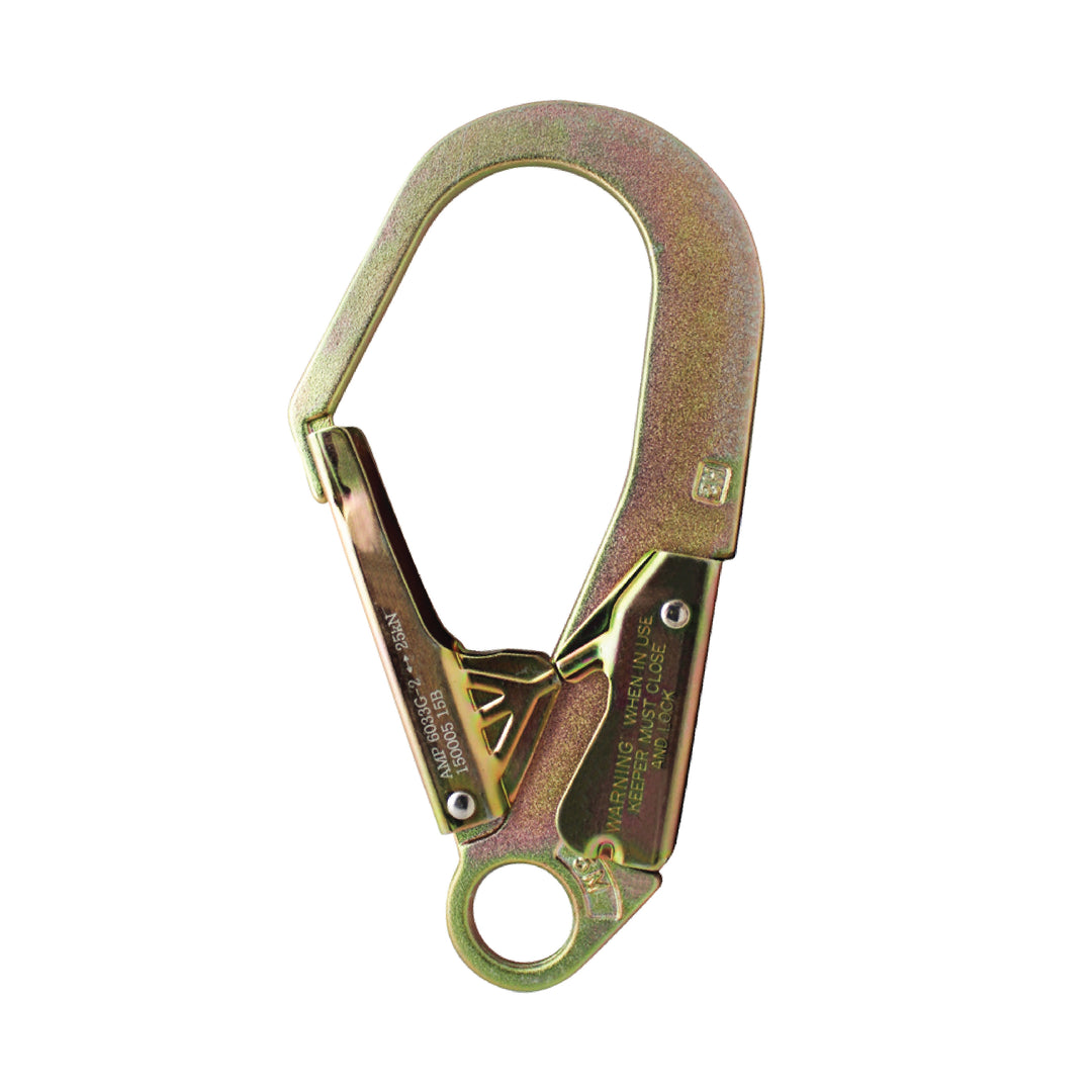 double locking steel rebar hook with captive eye