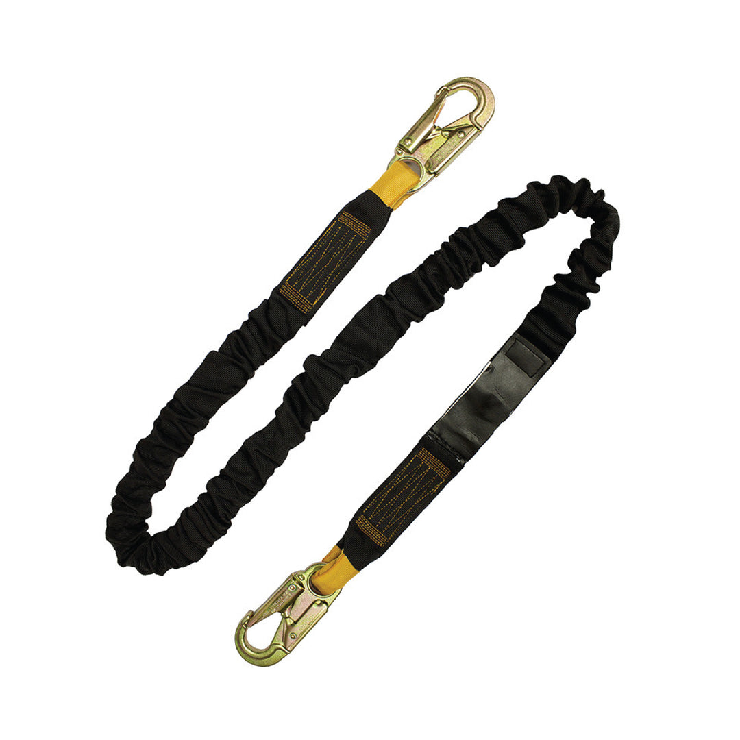 INTERNAL SHOCK ABSORBING FALL PROTECTION LANYARD W/STEEL SNAP HOOK