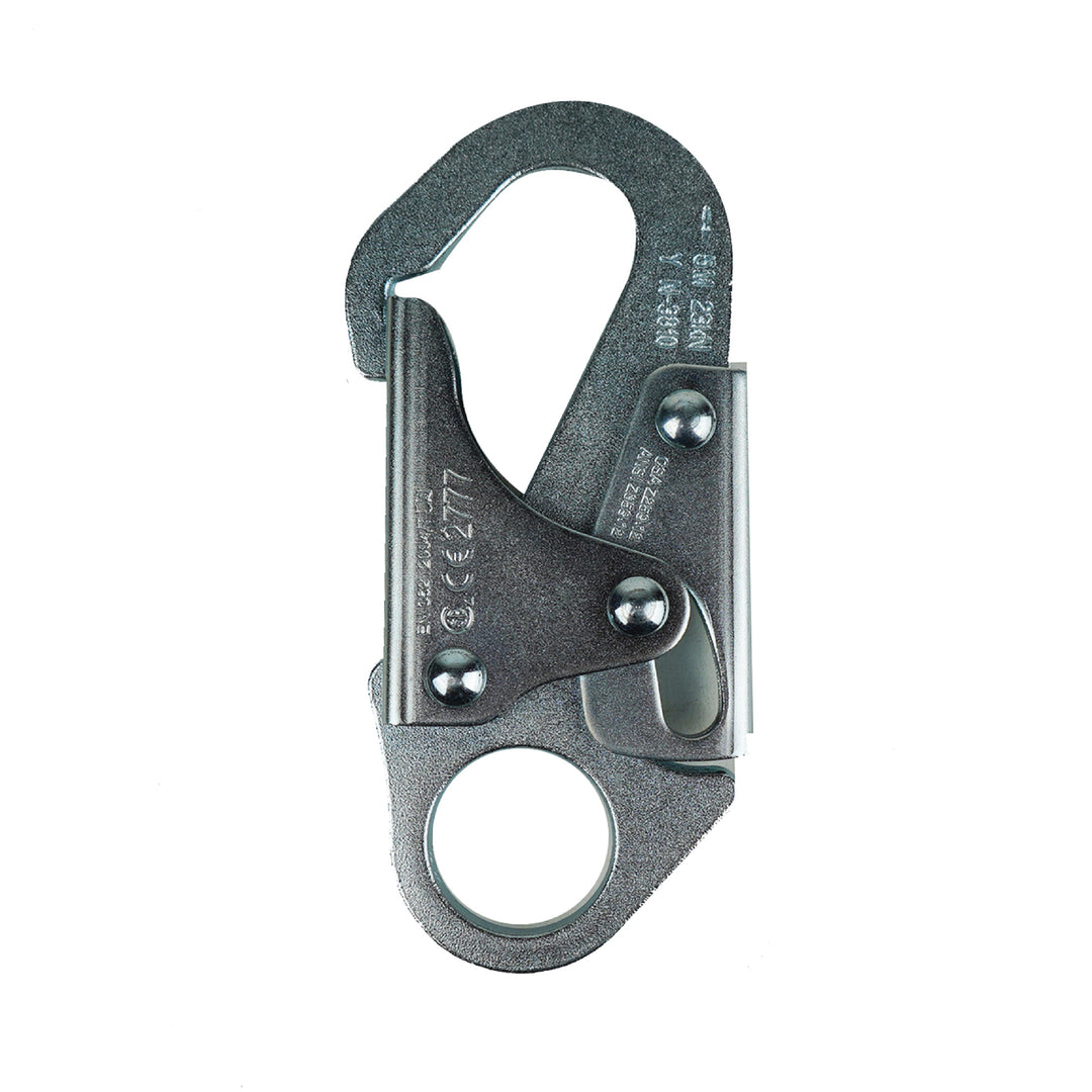 double locking steel snap hook for industrial rigging