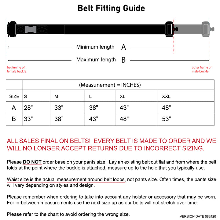 1.5" Impact Trouser Belt - Type B