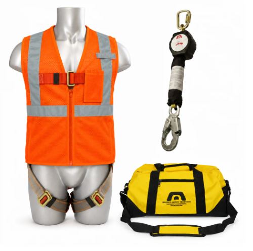 Vest Harness Combo Kit with Mad Dog 6ft SRL & Gear Bag