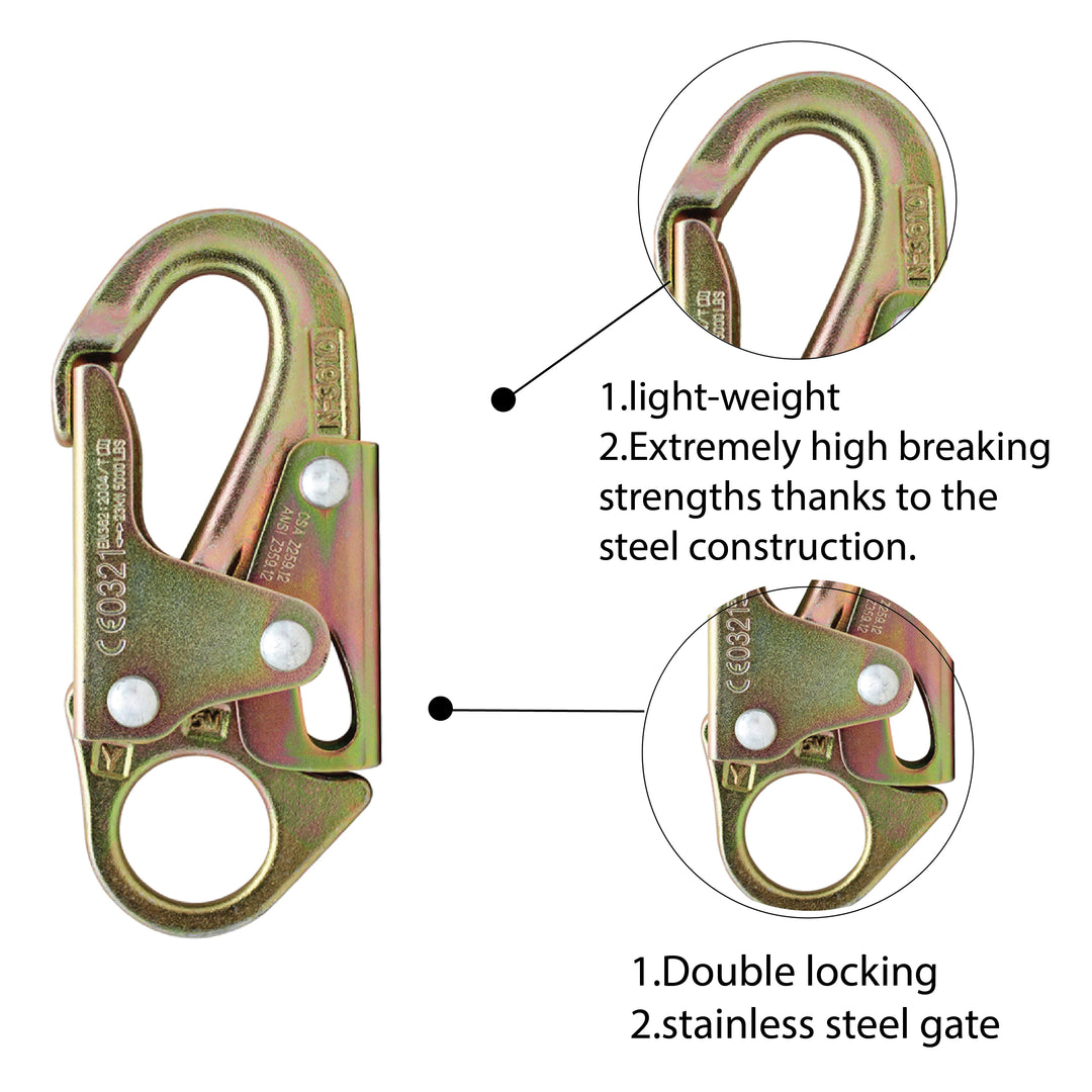 Maxi-2 Stage Steel Snap Hook - Silver Zinc – Madaco Safety Products