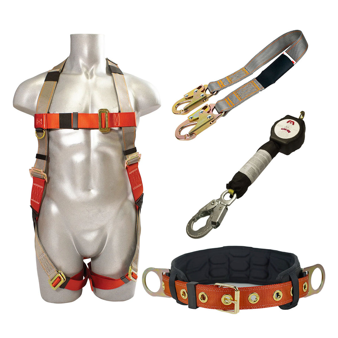 PRO-TUFF Boss Full Body Harness and Body Belt Combo Kit