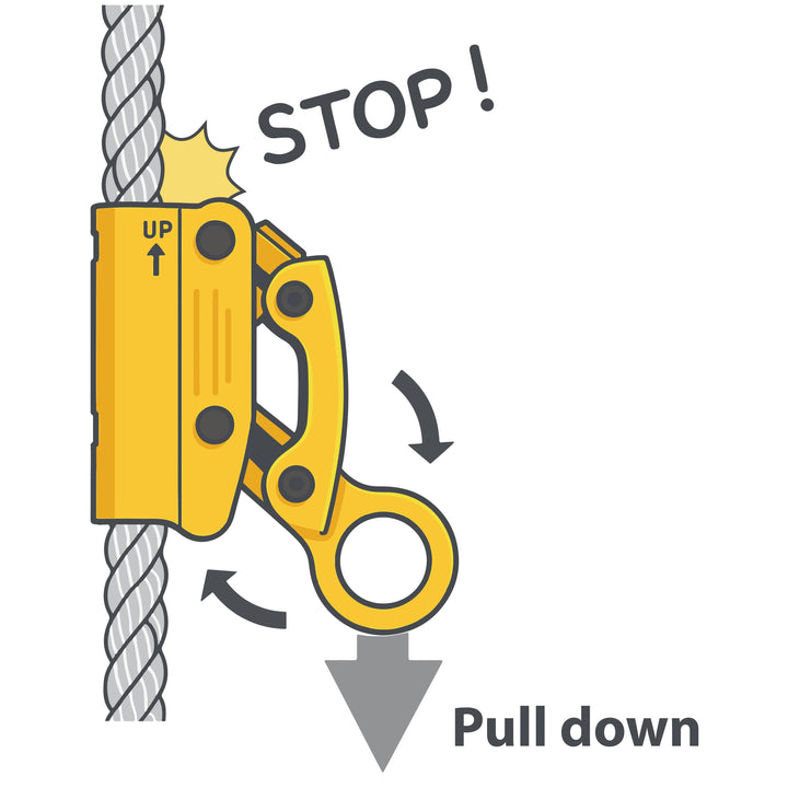 標準アイ付き手動ロープグラブ / FP-7103S-SG-GLD