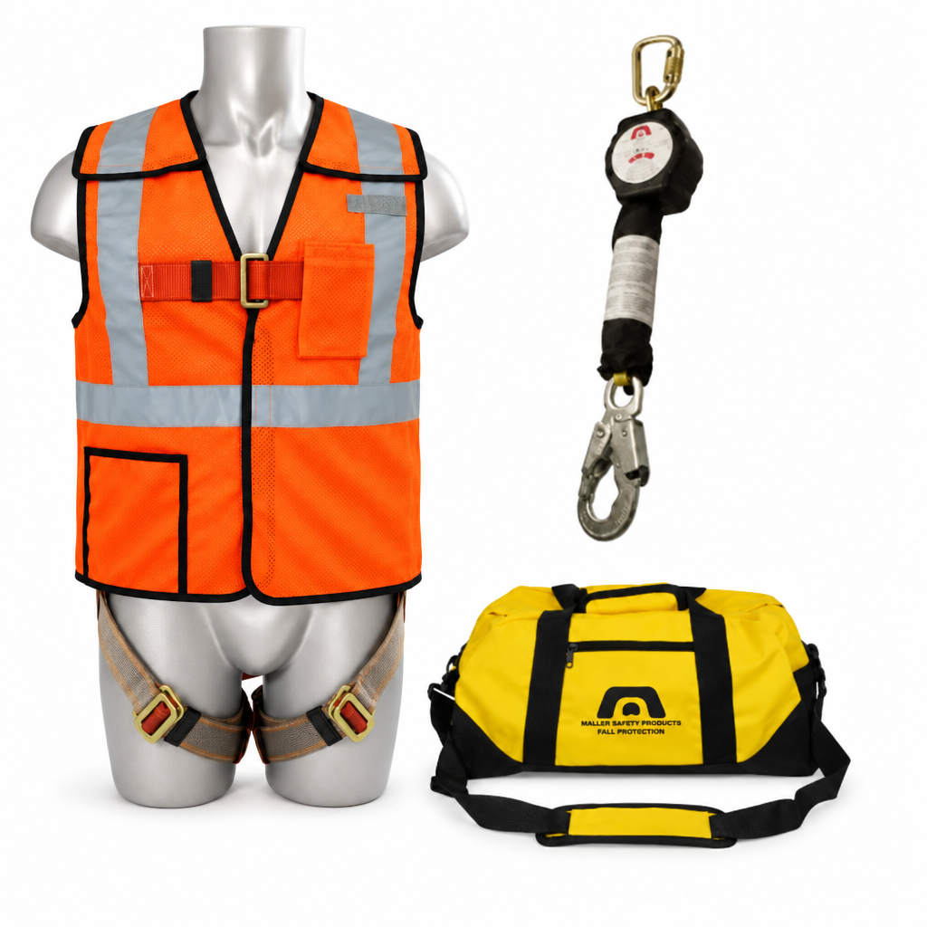 Vest Harness Combo Kit with Mad Dog 6ft SRL & Gear Bag