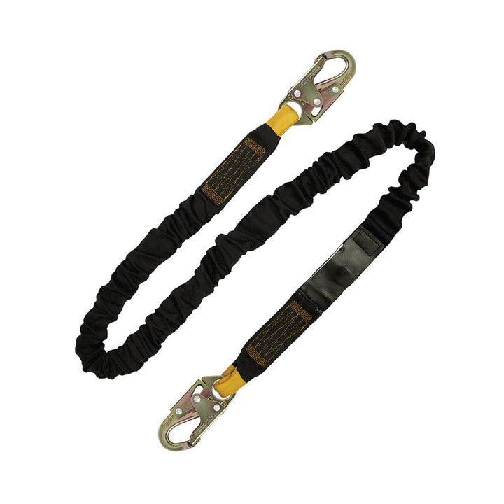Elastic Shock Absorbing Lanyard with Snap Hooks 