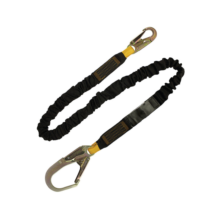 Elastic Absorption Lanyard Pack with Snap and Rebar Hook 