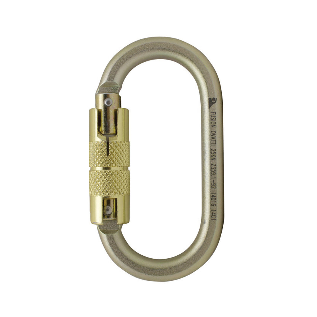 Steel Oval-Shape Auto-Lock Carabiner / FP-9108-GLD