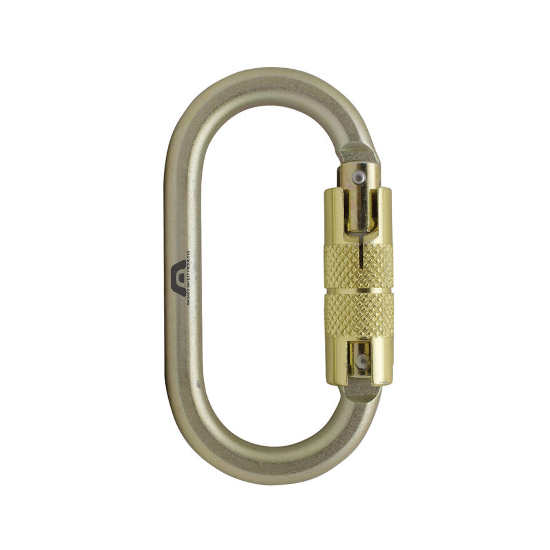 Ovatti Oval-Shape Auto-Lock Carabiner - Steel / FP-9108-GLD