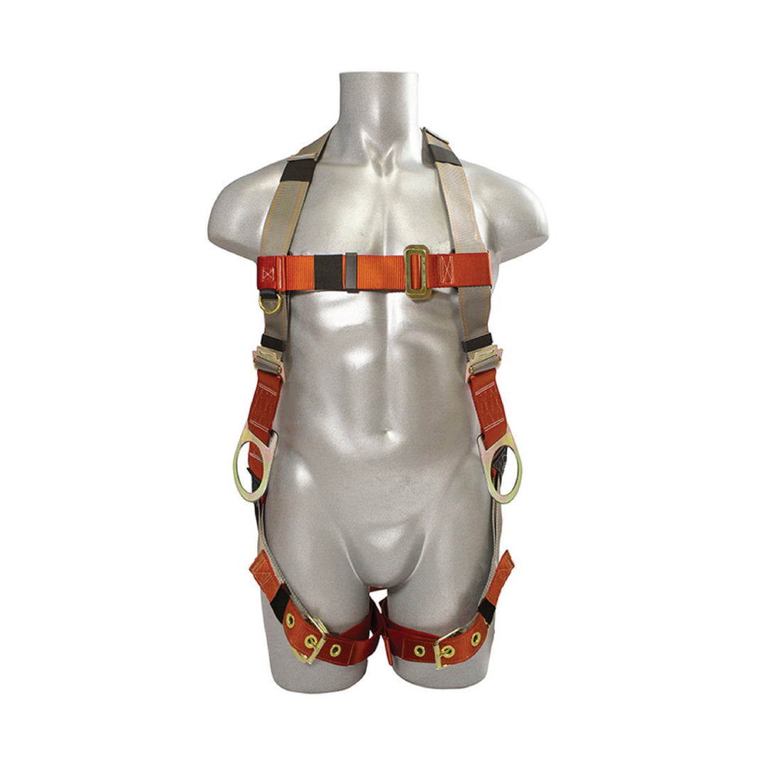 5-Point Adjustable Full Body Harness Combo Kit / C-TB205D+33-3+NB-ORG