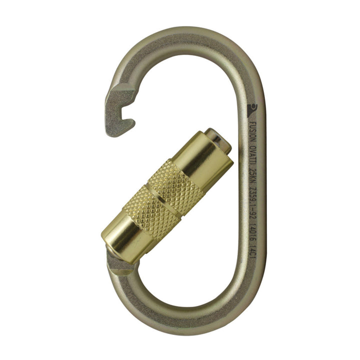 Steel Oval-Shape Auto-Lock Carabiner / FP-9108-GLD